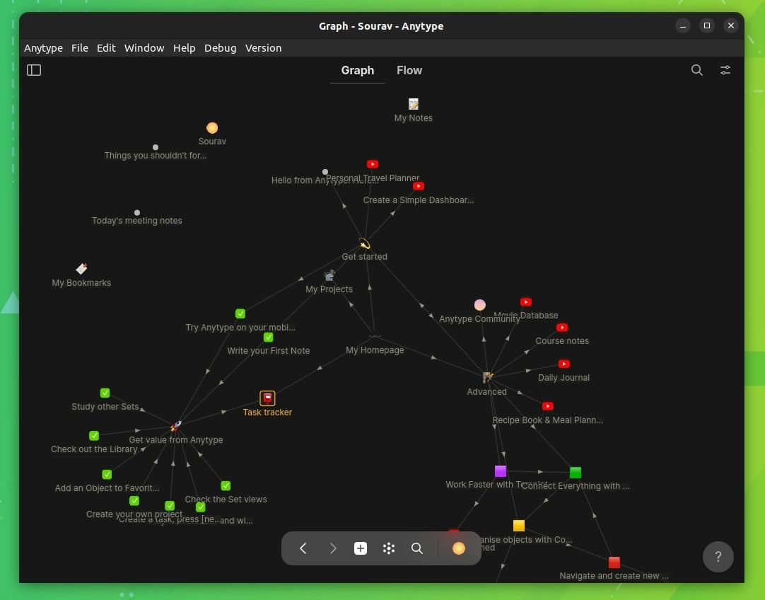 Anytype Object workspace actual UI screenshot
