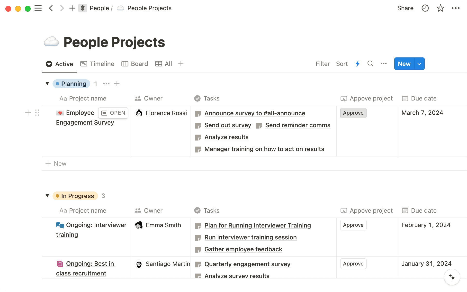 Notion Database button property actual UI screenshot