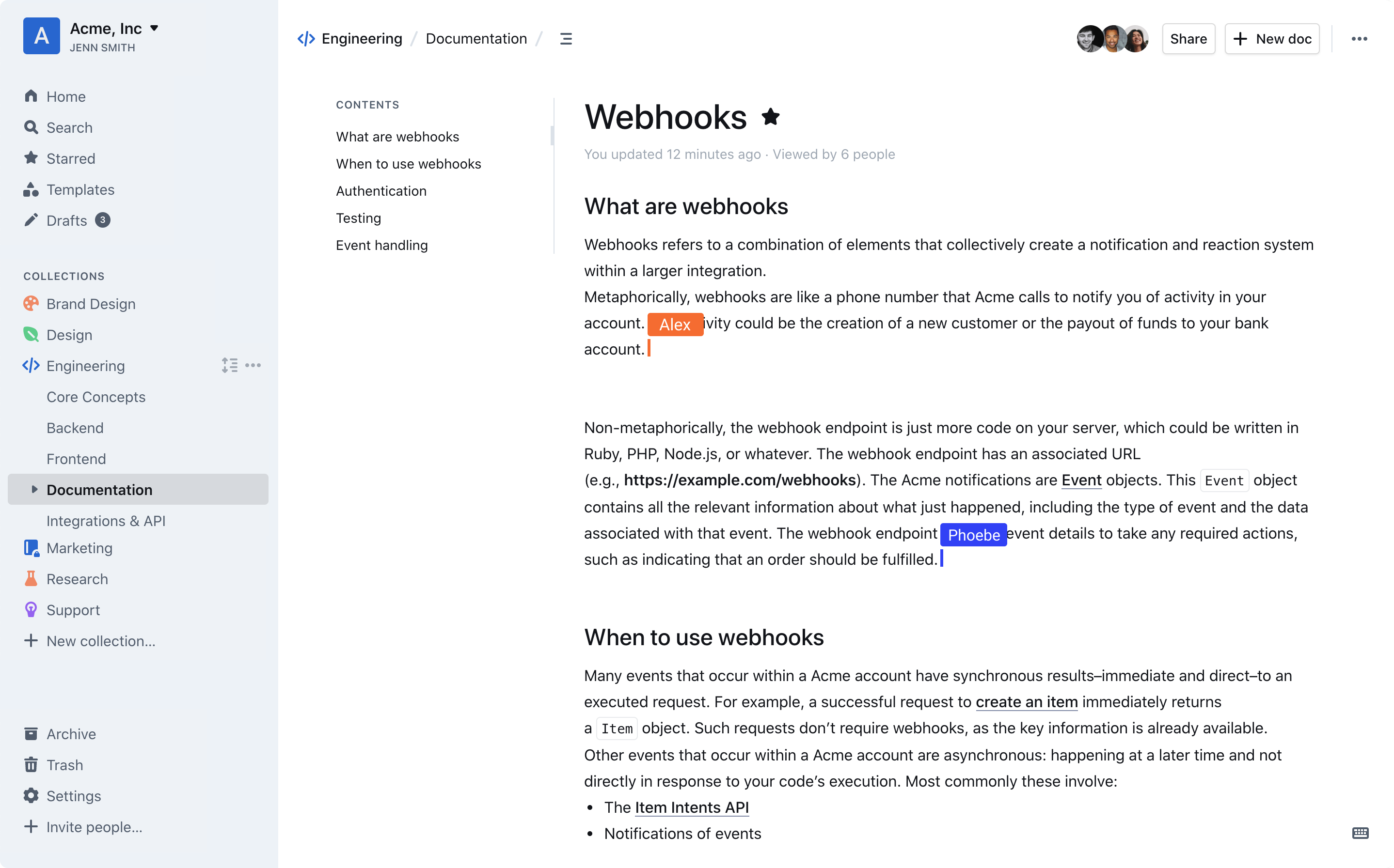 Outline Knowledge base editor actual UI screenshot